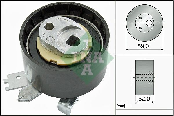 Rolka napinacza, pasek rozrządu INA 531090610