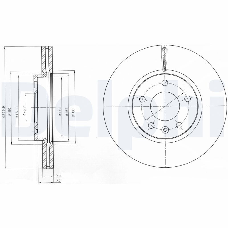 Tarcza hamulcowa DELPHI BG4278C