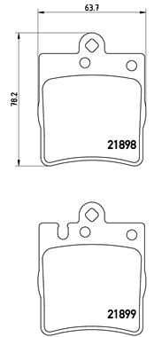 Zestaw klocków hamulcowych, hamulce tarczowe BREMBO P 50 033