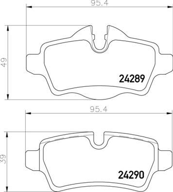 Zestaw klocków hamulcowych, hamulce tarczowe BREMBO P 06 103