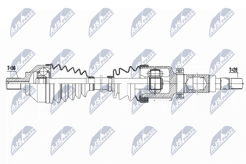 Wał napędowy NTY NPW-FR-082