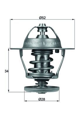 Termostat, płyn chłodzący MAHLE TX6888D