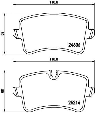 Zestaw klocków hamulcowych, hamulce tarczowe BREMBO P 85 118
