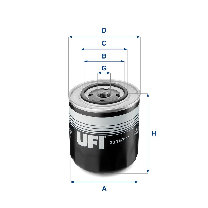Filtr oleju UFI 23.167.00