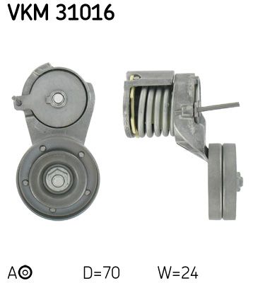Rolka napinacza, pasek klinowy wielorowkowy SKF VKM 31016