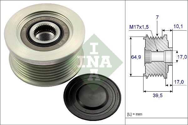 Alternator - sprzęgło jednokierunkowe INA 535 0177 10