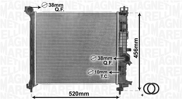 Chłodnica, układ chłodzenia silnika MAGNETI MARELLI 350213168800