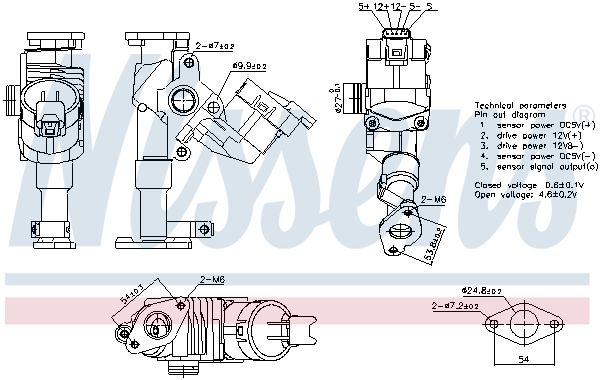 Zawór AGR NISSENS 98423