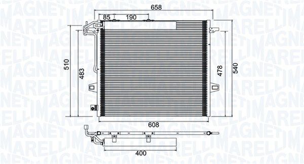 Skraplacz, klimatyzacja MAGNETI MARELLI 350203947000