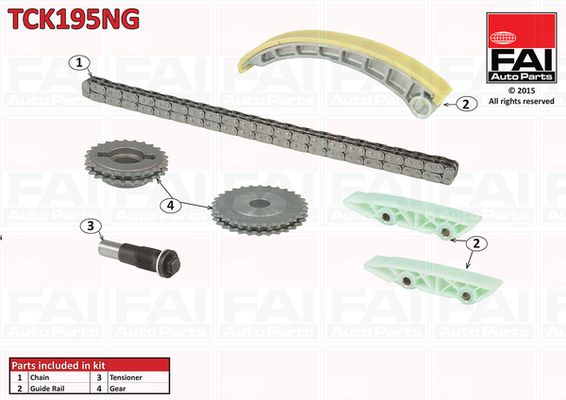 Zestaw łańcucha rozrządu FAI AutoParts tck195ng