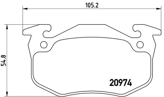 Zestaw klocków hamulcowych, hamulce tarczowe BREMBO P 61 032