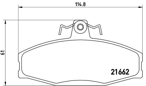 Zestaw klocków hamulcowych, hamulce tarczowe BREMBO P 85 022