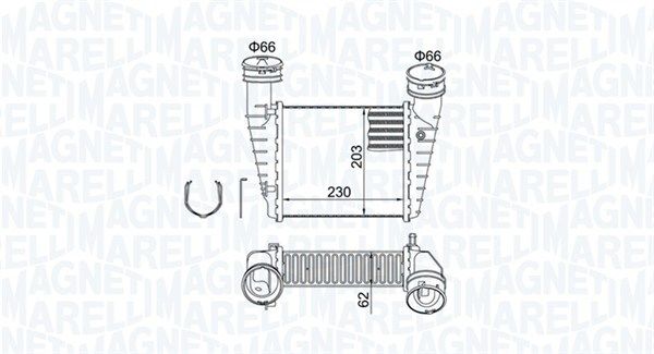 Chłodnica powietrza doładowującego MAGNETI MARELLI 351319205210