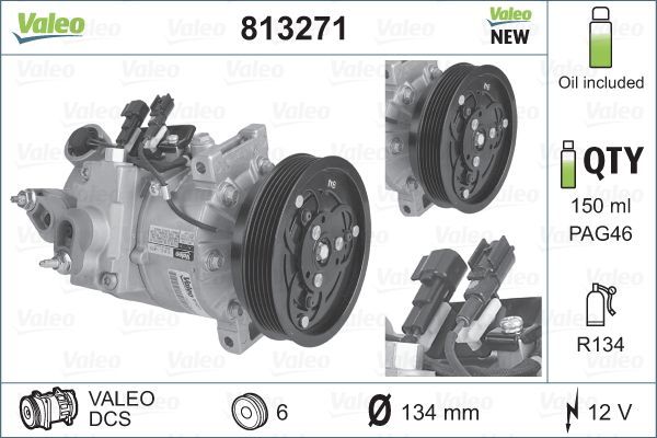 Sprężarka, klimatyzacja VALEO 813271