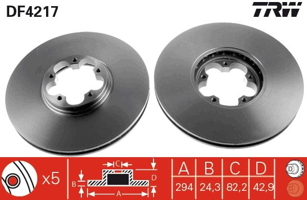 Tarcza hamulcowa TRW DF4217