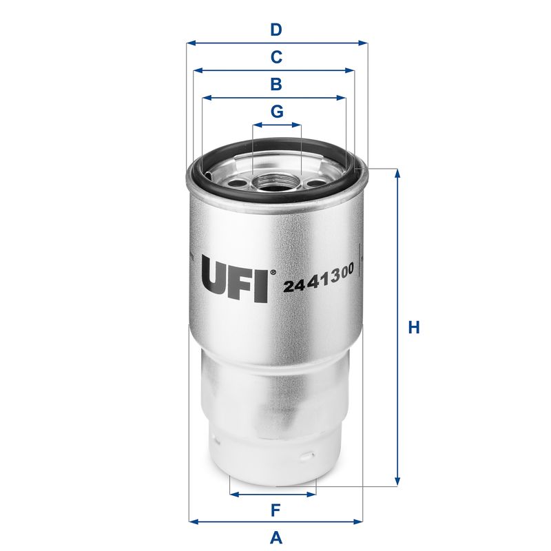 Filtr paliwa UFI 24.413.00