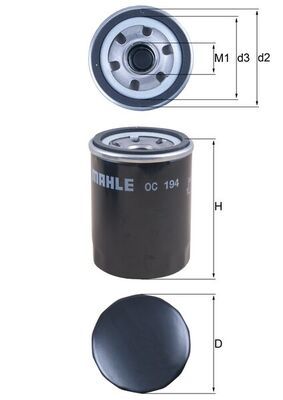 Filtr oleju MAHLE OC194
