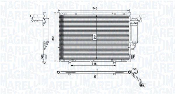 Skraplacz, klimatyzacja MAGNETI MARELLI 350203100600