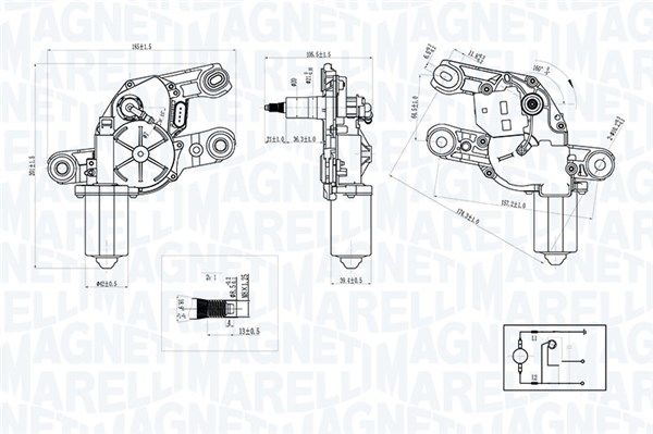 Silnik wycieraczek MAGNETI MARELLI 064075200010
