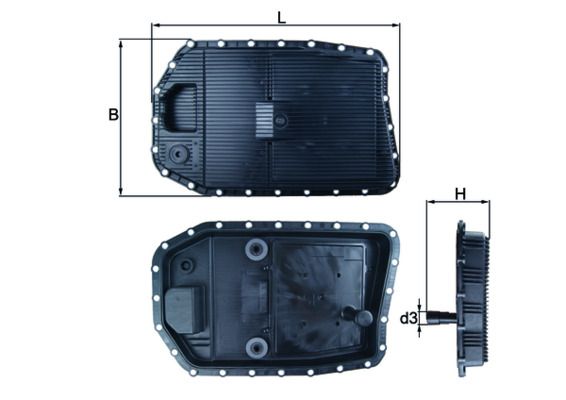 Miska olejowa, automatyczna skrzynia biegów MAHLE HX154