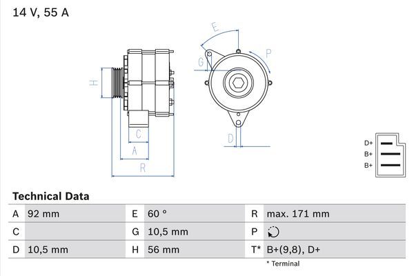 Alternator BOSCH 0 986 033 740