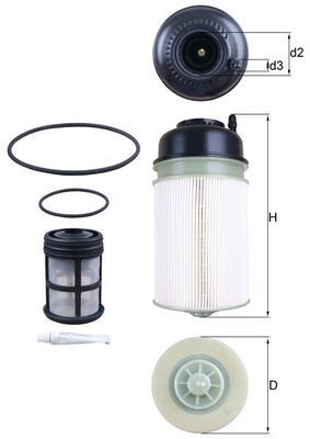 Filtr paliwa MAHLE KX406KIT