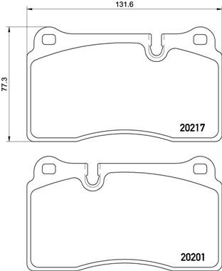 Zestaw klocków hamulcowych, hamulce tarczowe BREMBO P 02 002
