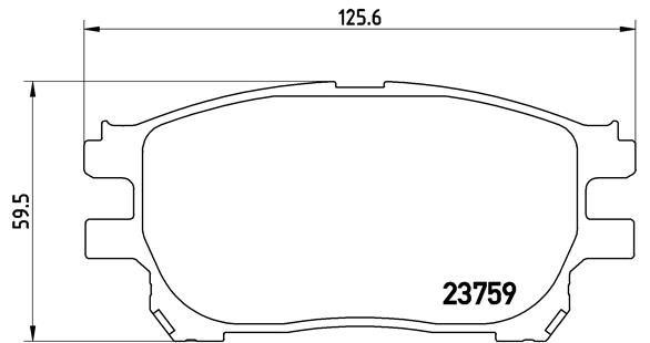 Zestaw klocków hamulcowych, hamulce tarczowe BREMBO P 83 070