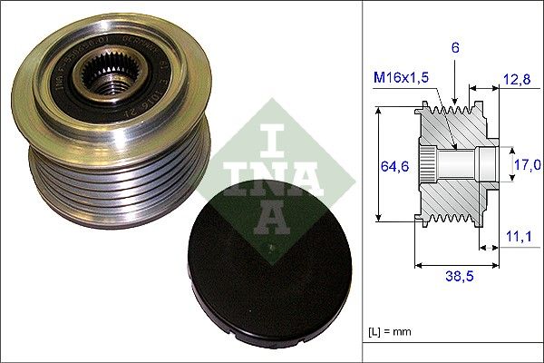 Alternator - sprzęgło jednokierunkowe INA 535020110