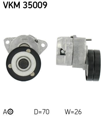 Rolka napinacza, pasek klinowy wielorowkowy SKF VKM 35009