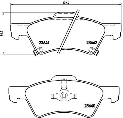 Zestaw klocków hamulcowych, hamulce tarczowe BREMBO P 11 015