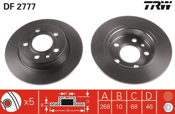 Tarcza hamulcowa TRW DF2777