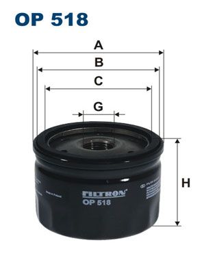 Filtr oleju FILTRON op 518