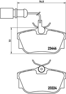 Zestaw klocków hamulcowych, hamulce tarczowe BREMBO P 85 059