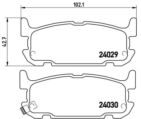 Zestaw klocków hamulcowych, hamulce tarczowe BREMBO P 49 031