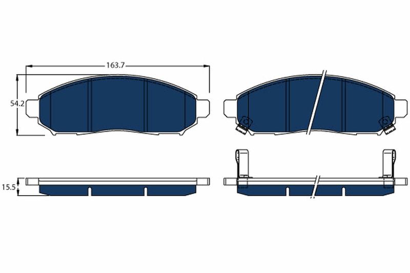 Zestaw klocków hamulcowych, hamulce tarczowe TRW GDB3520BTE