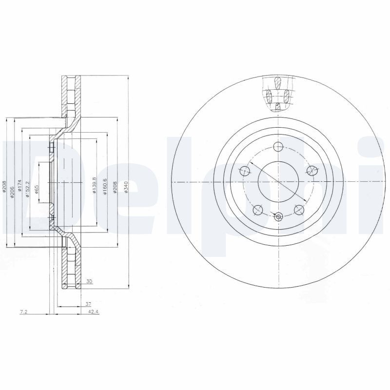 Tarcza hamulcowa DELPHI BG9054