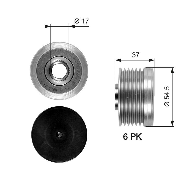Alternator - sprzęgło jednokierunkowe GATES OAP7034