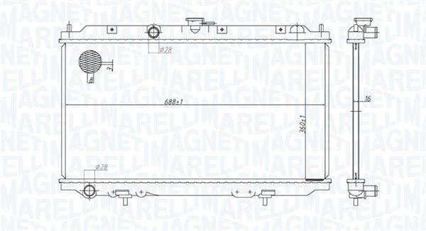 Chłodnica, układ chłodzenia silnika MAGNETI MARELLI 350213176200