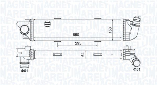Chłodnica powietrza doładowującego MAGNETI MARELLI 351319205920