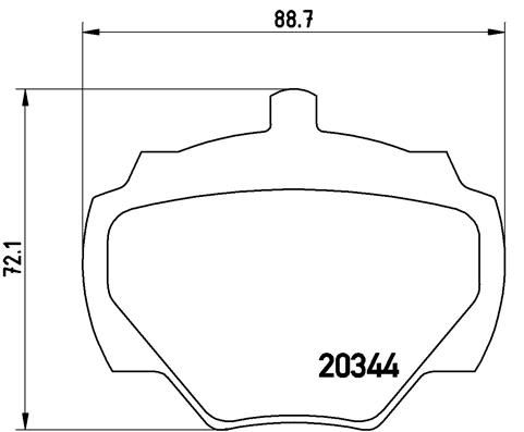 Zestaw klocków hamulcowych, hamulce tarczowe BREMBO P 44 001