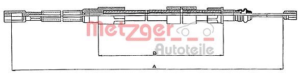 Cięgło, hamulec postojowy METZGER 10.7211