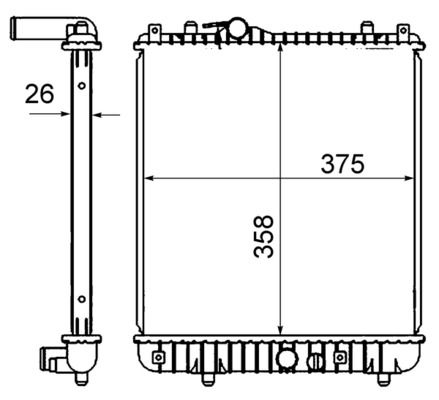 Chłodnica, układ chłodzenia silnika MAHLE CR836000S