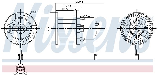 Wentylator wewnętrzny NISSENS 87610