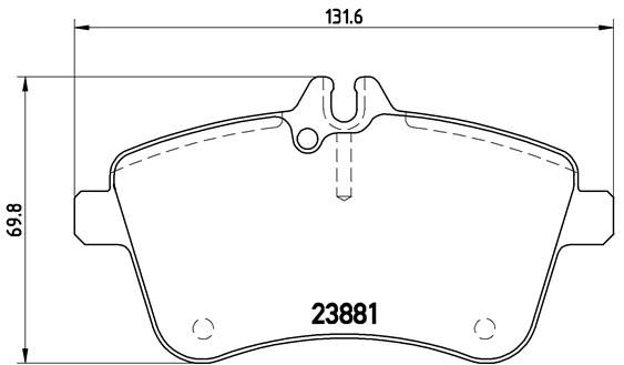 Zestaw klocków hamulcowych, hamulce tarczowe BREMBO P 50 057