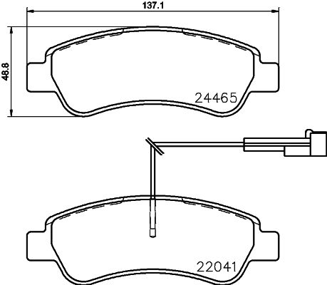 Zestaw klocków hamulcowych, hamulce tarczowe BREMBO P 61 125