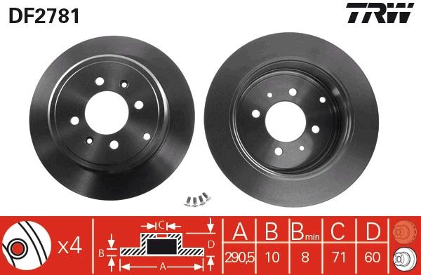 Tarcza hamulcowa TRW df2781