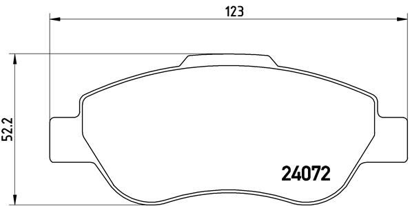 Zestaw klocków hamulcowych, hamulce tarczowe BREMBO P 23 097