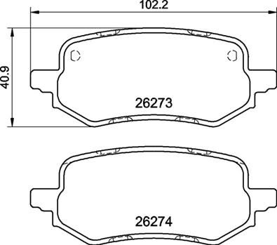 Zestaw klocków hamulcowych, hamulce tarczowe BREMBO P 24 237