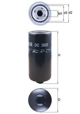Filtr oleju MAHLE OC382